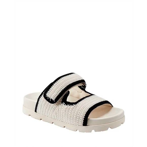 NEW MARC FISHER women's brinley two strap sandals in ivory - Picture 1 of 6